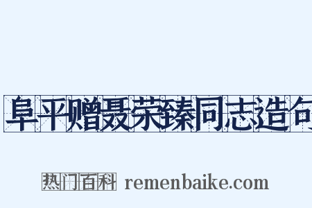 阜平赠聂荣臻同志造句是什么意思的图片